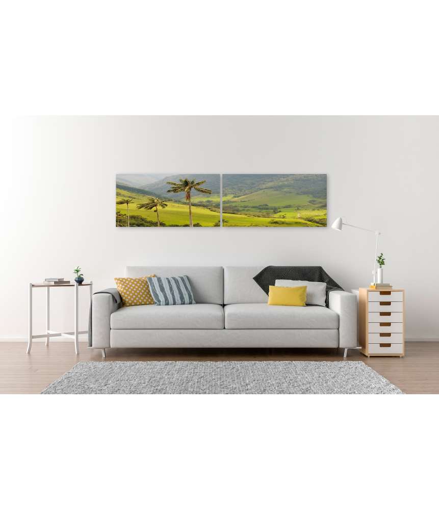Islandburner Bild auf Leinwand Malerisches Wandbild mit Wachspalmen im idyllischen Cocora Tal, Kolumbien Versandkostenfrei
