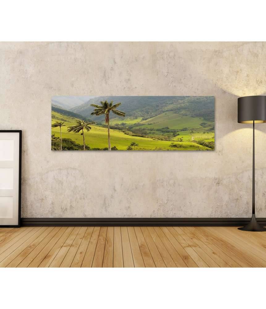 Islandburner Bild auf Leinwand Malerisches Wandbild mit Wachspalmen im idyllischen Cocora Tal, Kolumbien Muttertagsangebot