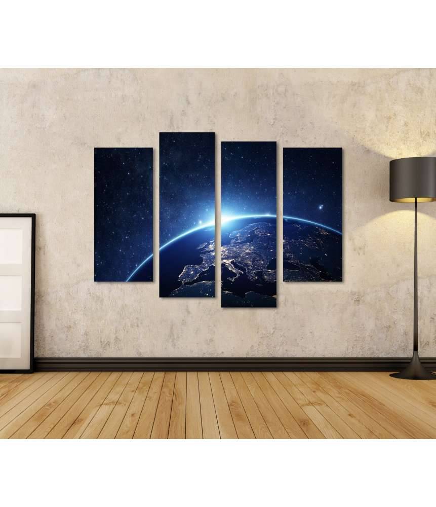 Islandburner Bild auf Leinwand Nachtansicht der Erde aus dem Weltraum - NASA Wandbild für Kinderzimmer Bis zu 60% Rabatt