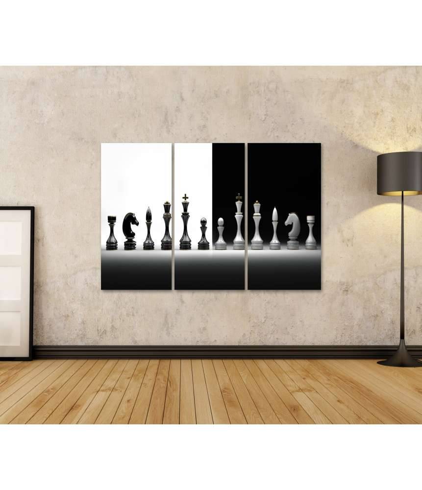 Islandburner Bild auf Leinwand Komplettes Wandbild-Set mit Schachmotiv Hotsell