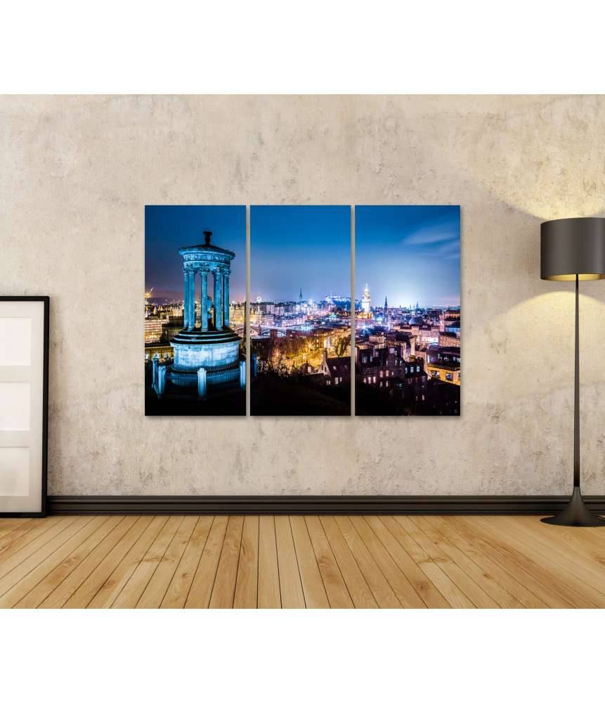 Islandburner Bild auf Leinwand Nächtliche Panoramaansicht von Edinburgh, Schottland, vom Calton Hill Kostenloser Versand