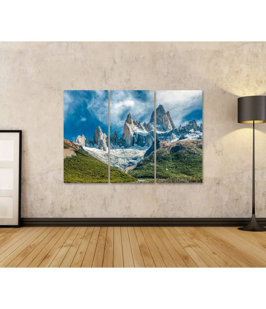 Islandburner Bild auf Leinwand Atemberaubendes Wandbild des Fitz Roy Berges in El Chalten, Patagonien, Argentinien Black Friday