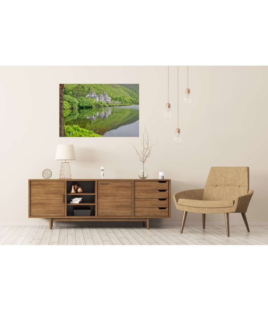 Islandburner XXL Premium Poster Atemberaubendes Wandbild der historischen Kylemore Abbey in Galway, Irland Cyber Monday