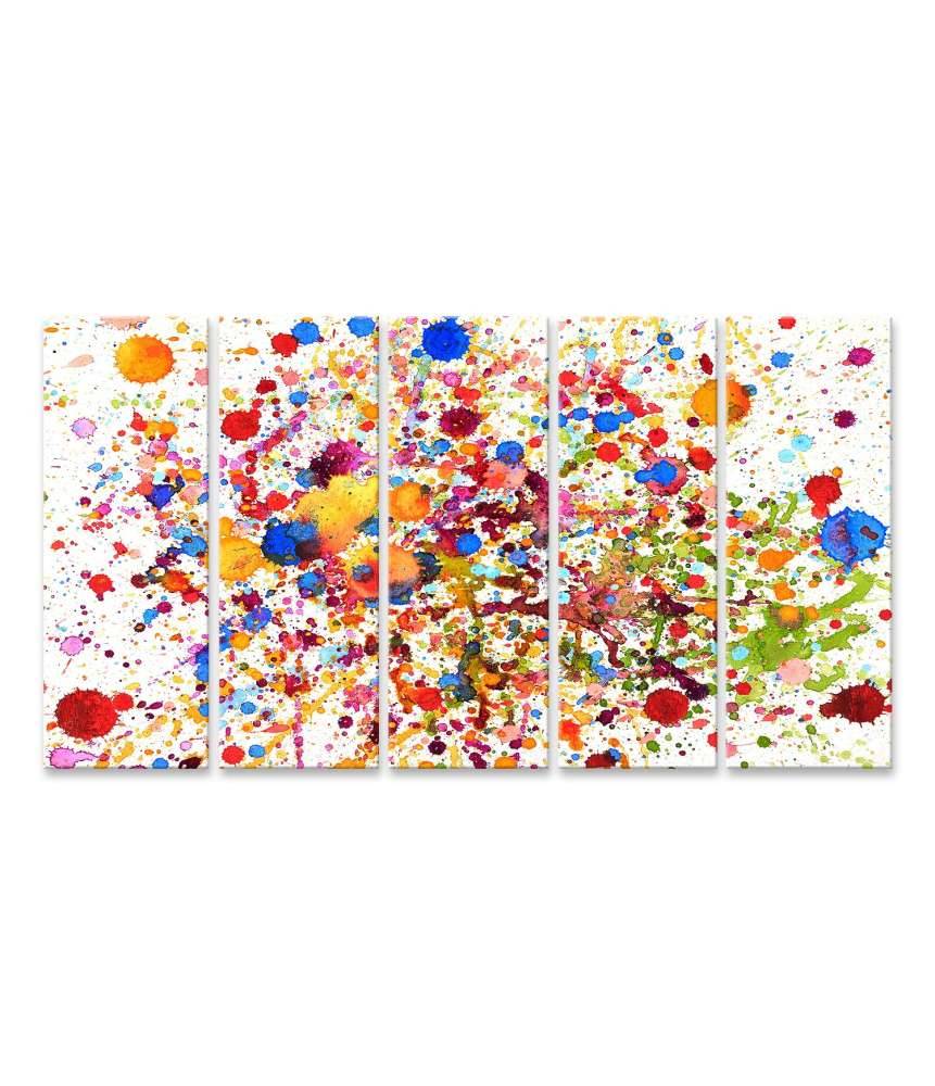 Islandburner Bild auf Leinwand Lebhaftes abstraktes Wandbild mit buntem Aquarell-Splash-Muster Discount Store für neue Produkte