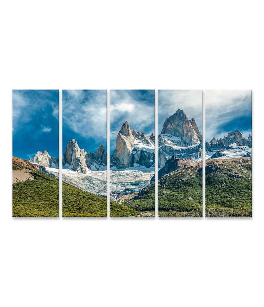 Islandburner Bild auf Leinwand Atemberaubendes Wandbild des Fitz Roy Berges in El Chalten, Patagonien, Argentinien Clearance-Verkauf