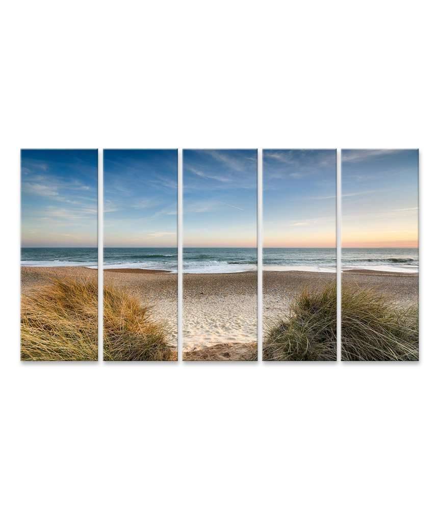 Islandburner Bild auf Leinwand Dünen, Sandstrand, Meer und Inseln an der Nordsee auf dem Wandbild Fabrikladen
