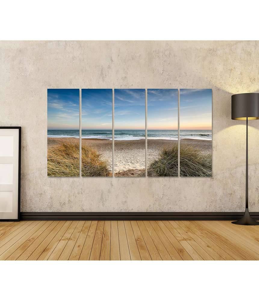 Islandburner Bild auf Leinwand Dünen, Sandstrand, Meer und Inseln an der Nordsee auf dem Wandbild Fabrikladen
