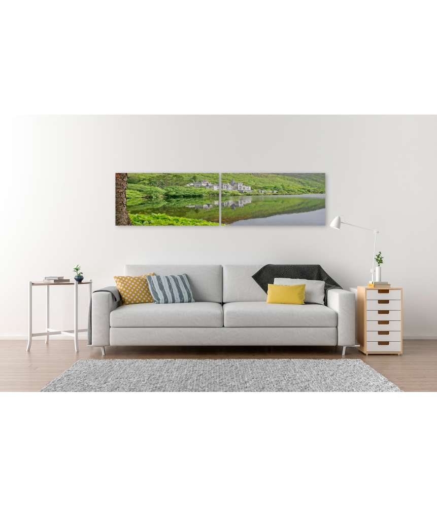 Islandburner Bild auf Leinwand Atemberaubendes Wandbild der historischen Kylemore Abbey in Galway, Irland Black Friday Preise