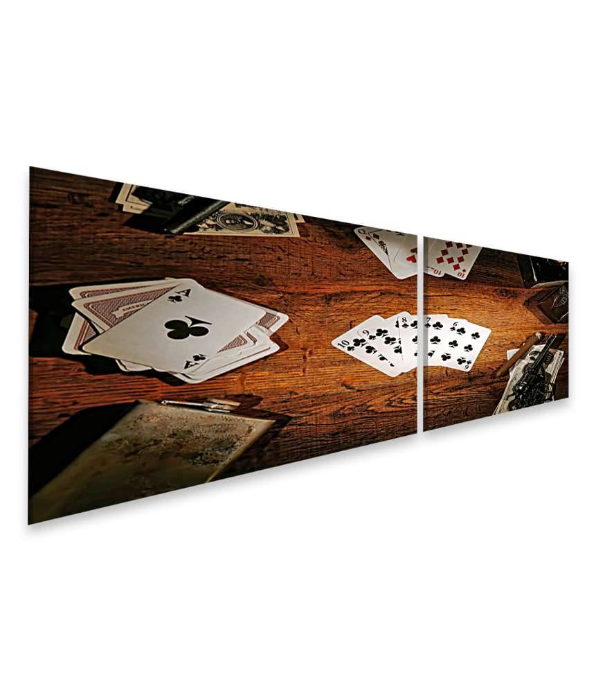 Islandburner Bild auf Leinwand Legendäres Wandbild des alten Poker-Spielers aus dem amerikanischen Westen