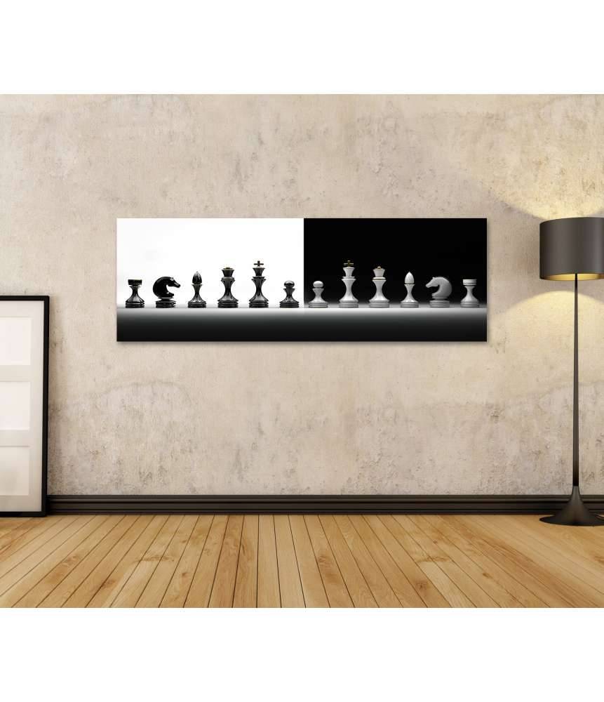 Islandburner Bild auf Leinwand Komplettes Wandbild-Set mit Schachmotiv Großer Ausverkauf