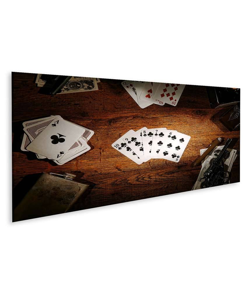 Islandburner Bild auf Leinwand Legendäres Wandbild des alten Poker-Spielers aus dem amerikanischen Westen