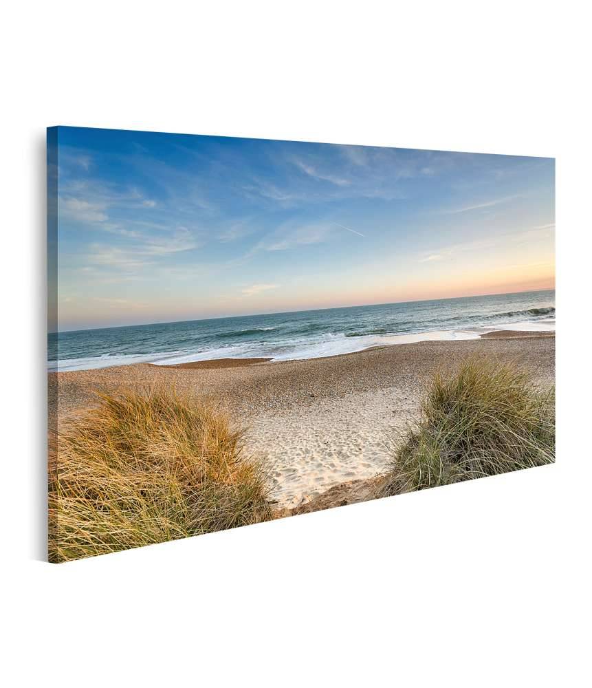 Islandburner Bild auf Leinwand Dünen, Sandstrand, Meer und Inseln an der Nordsee auf dem Wandbild