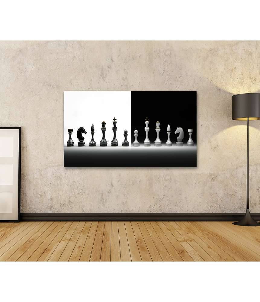 Islandburner Bild auf Leinwand Komplettes Wandbild-Set mit Schachmotiv Muttertagsangebot