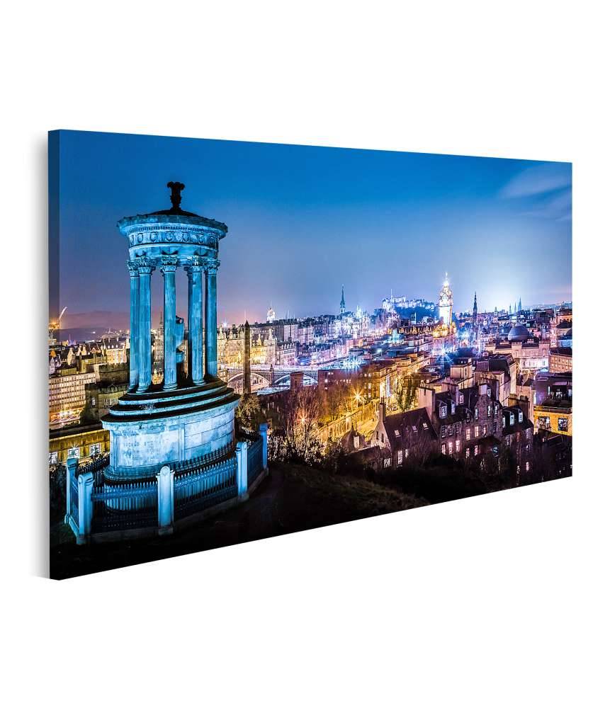 Islandburner Bild auf Leinwand Nächtliche Panoramaansicht von Edinburgh, Schottland, vom Calton Hill