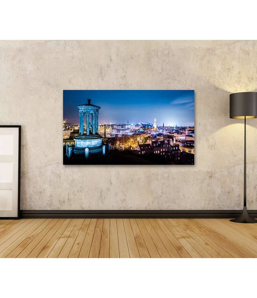 Islandburner Bild auf Leinwand Nächtliche Panoramaansicht von Edinburgh, Schottland, vom Calton Hill Neueste Mode