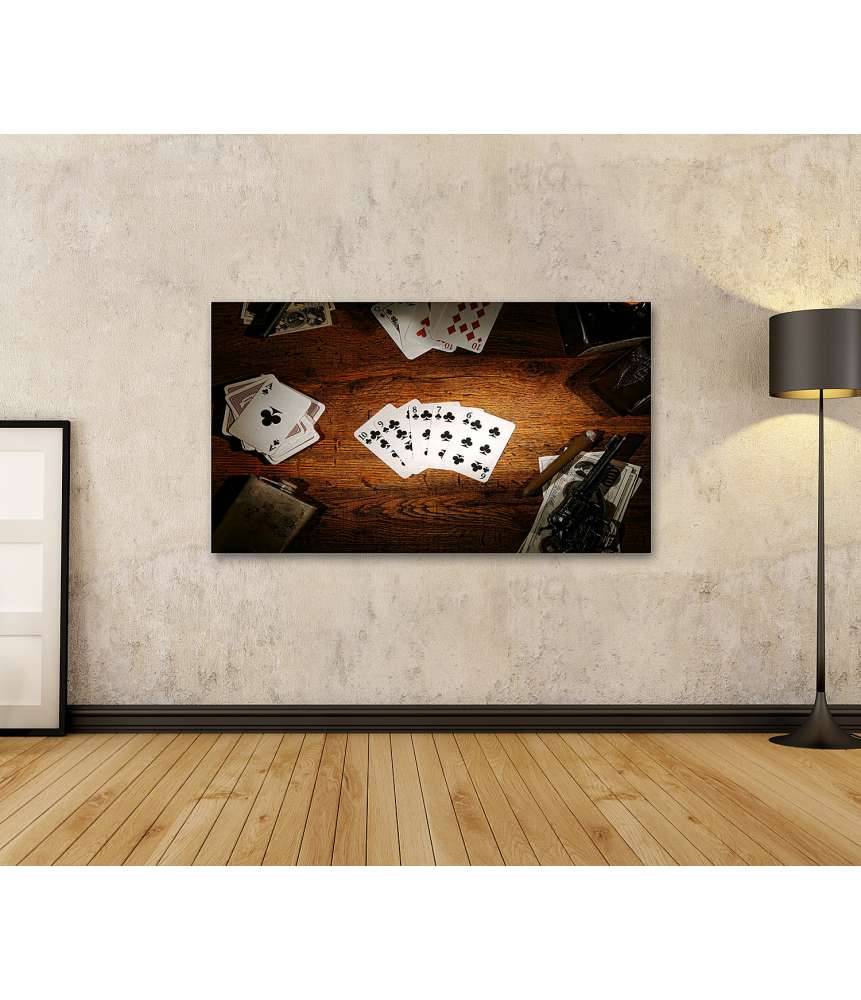 Islandburner Bild auf Leinwand Legendäres Wandbild des alten Poker-Spielers aus dem amerikanischen Westen Saisonale Angebote
