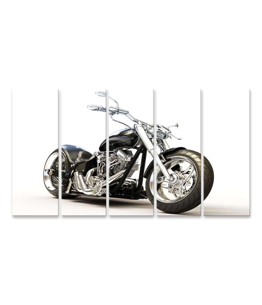 Islandburner Bild auf Leinwand Chopper-Motorrad auf reinweißem Hintergrund als Wandbild Bis zu 65% Rabatt