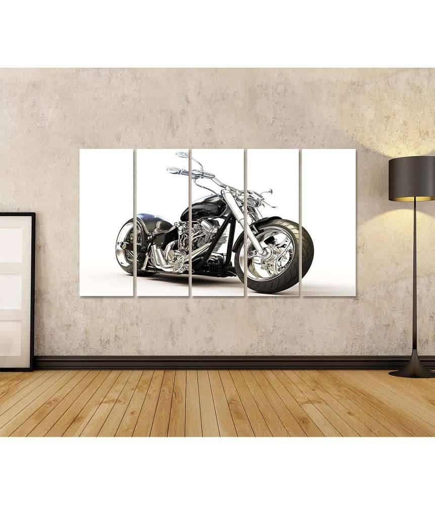 Islandburner Bild auf Leinwand Chopper-Motorrad auf reinweißem Hintergrund als Wandbild Bis zu 65% Rabatt