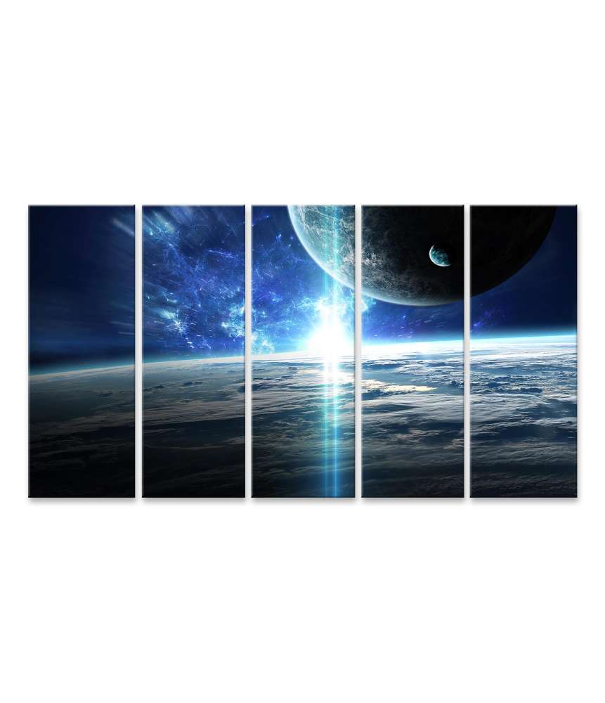 Islandburner Bild auf Leinwand Weltraumbild mit Universum, Planeten, Sternen und Galaxien Kostenloser Versand international
