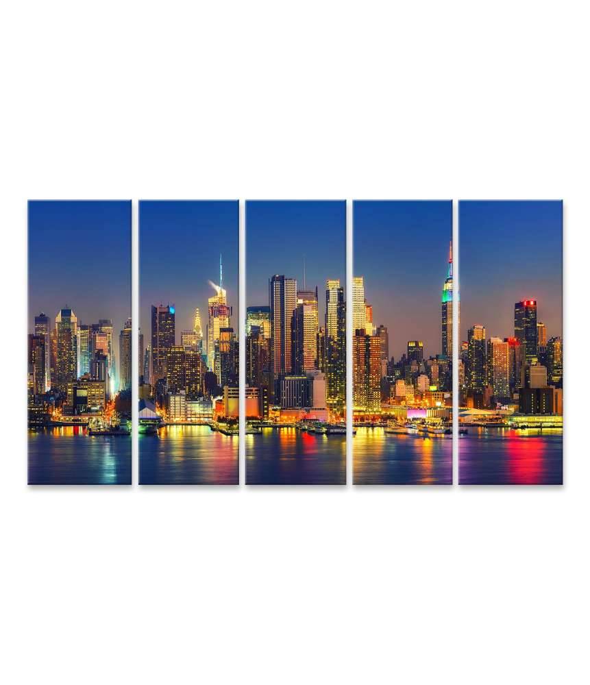 Islandburner Bild auf Leinwand Nachtlicher Blick auf Manhattan, New York, USA Fabrikladen