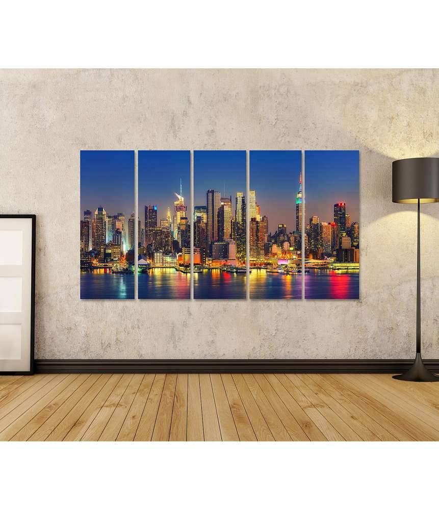 Islandburner Bild auf Leinwand Nachtlicher Blick auf Manhattan, New York, USA Fabrikladen