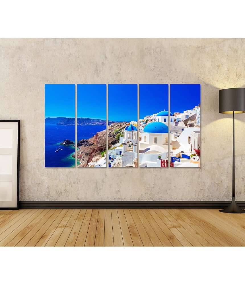 Islandburner Bild auf Leinwand Blaue Kuppeln von Oia, einer Stadt auf der griechischen Insel Santorini Blitzverkäufe
