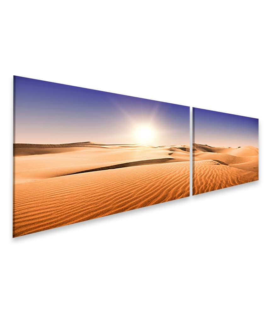 Islandburner Bild auf Leinwand Sonnenbeschienene, sandige Landschaft auf Gran Canaria, Kanarische Inseln