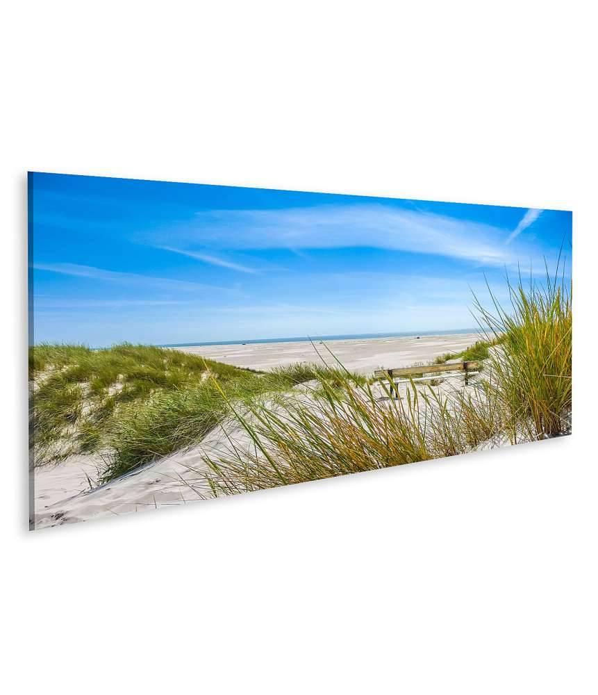 Islandburner Bild auf Leinwand Atemberaubendes Wandbild von Dünen und Strand auf Amrum, Nordsee Tägliche Deals