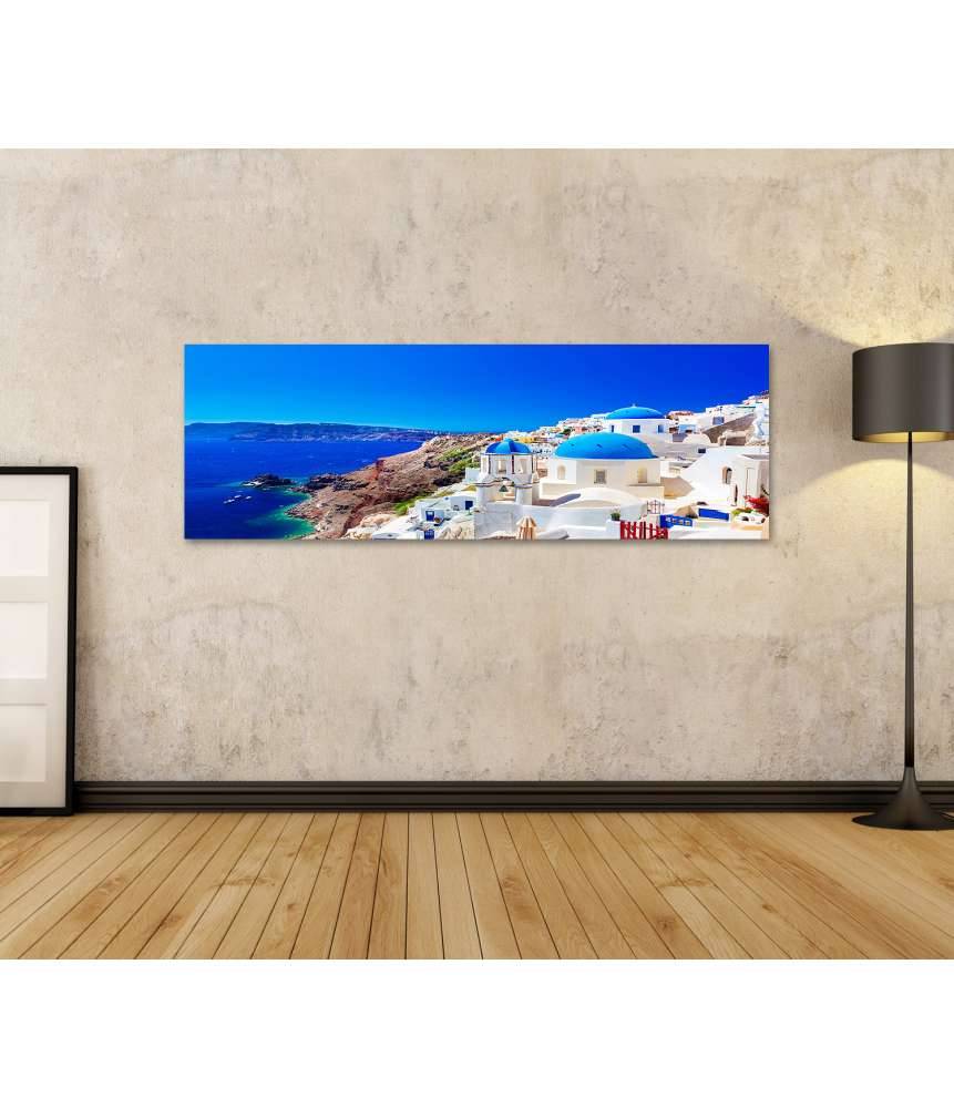 Islandburner Bild auf Leinwand Blaue Kuppeln von Oia, einer Stadt auf der griechischen Insel Santorini Sonderangebote