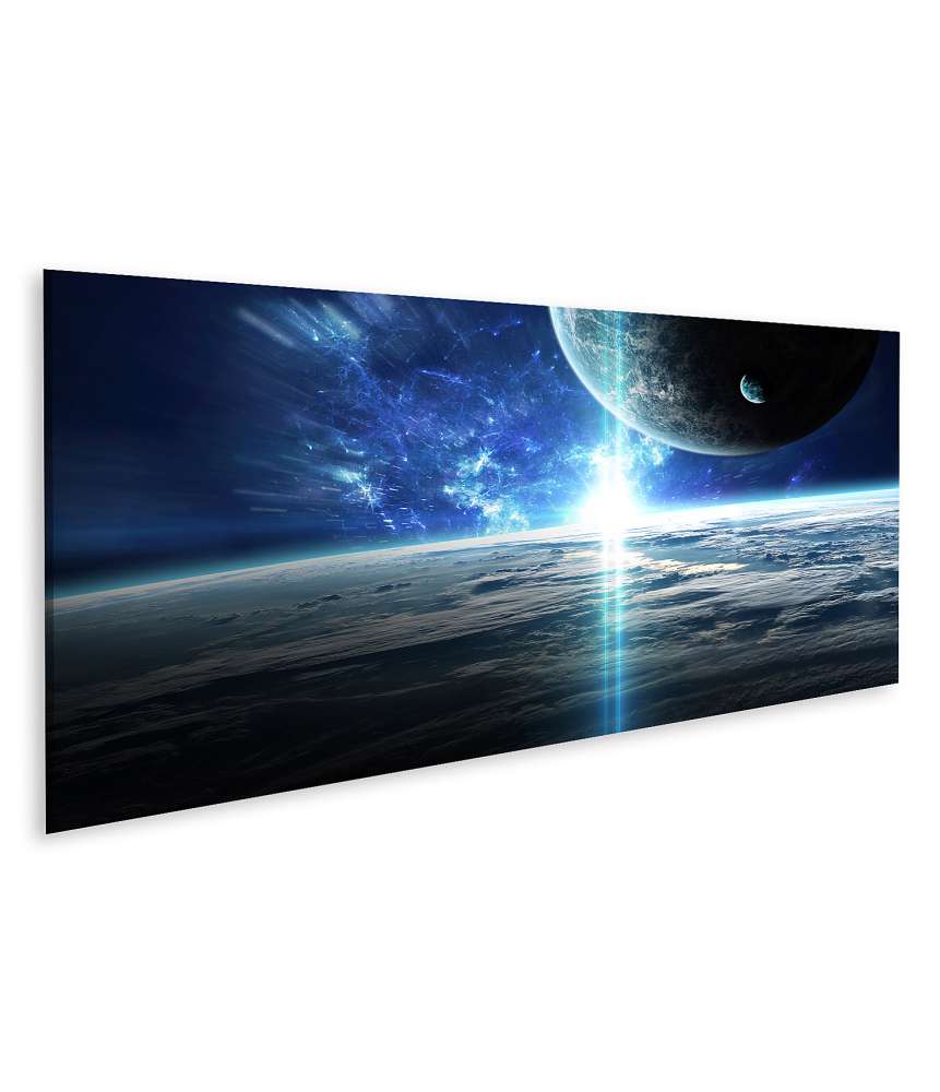 Islandburner Bild auf Leinwand Weltraumbild mit Universum, Planeten, Sternen und Galaxien Tiefpreis