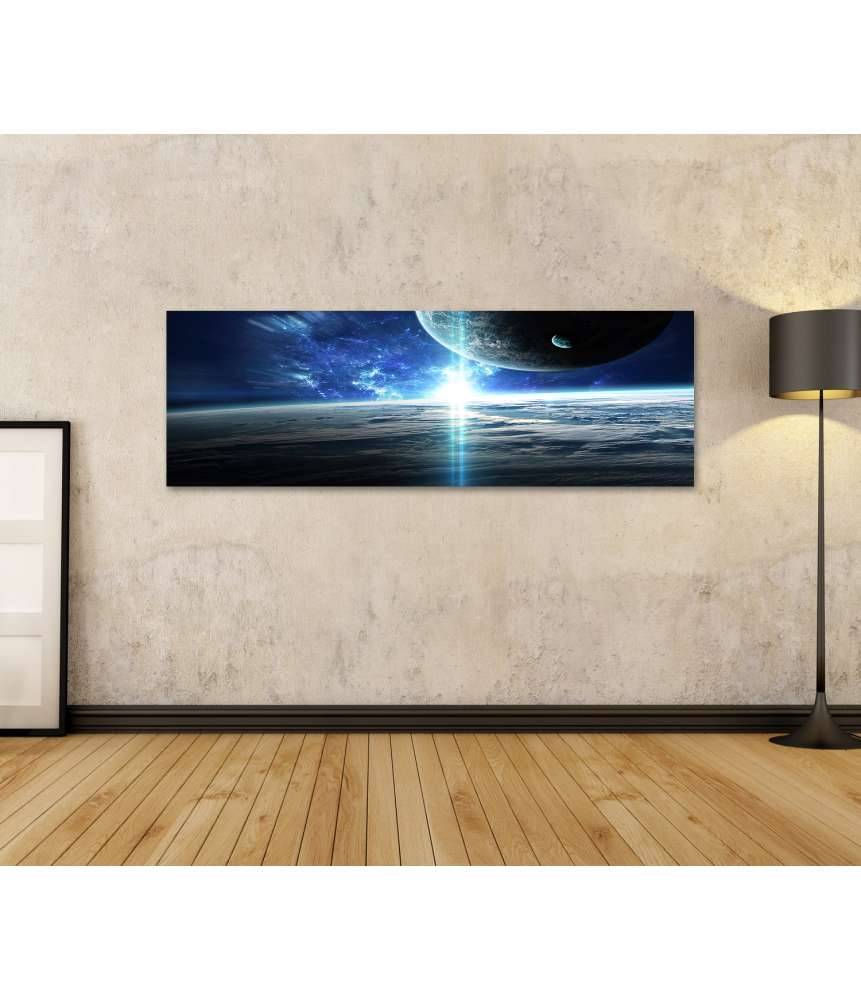 Islandburner Bild auf Leinwand Weltraumbild mit Universum, Planeten, Sternen und Galaxien Tiefpreis