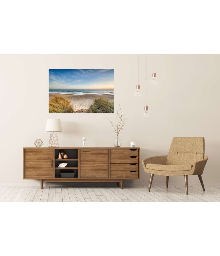 Islandburner Premium Poster Stimmungsvolles Wandbild 'Weg zum Meer' - Strand nahe Christchurch Bis zu 55% Rabatt