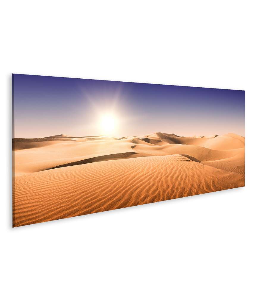 Islandburner Bild auf Leinwand Sonnenbeschienene, sandige Landschaft auf Gran Canaria, Kanarische Inseln