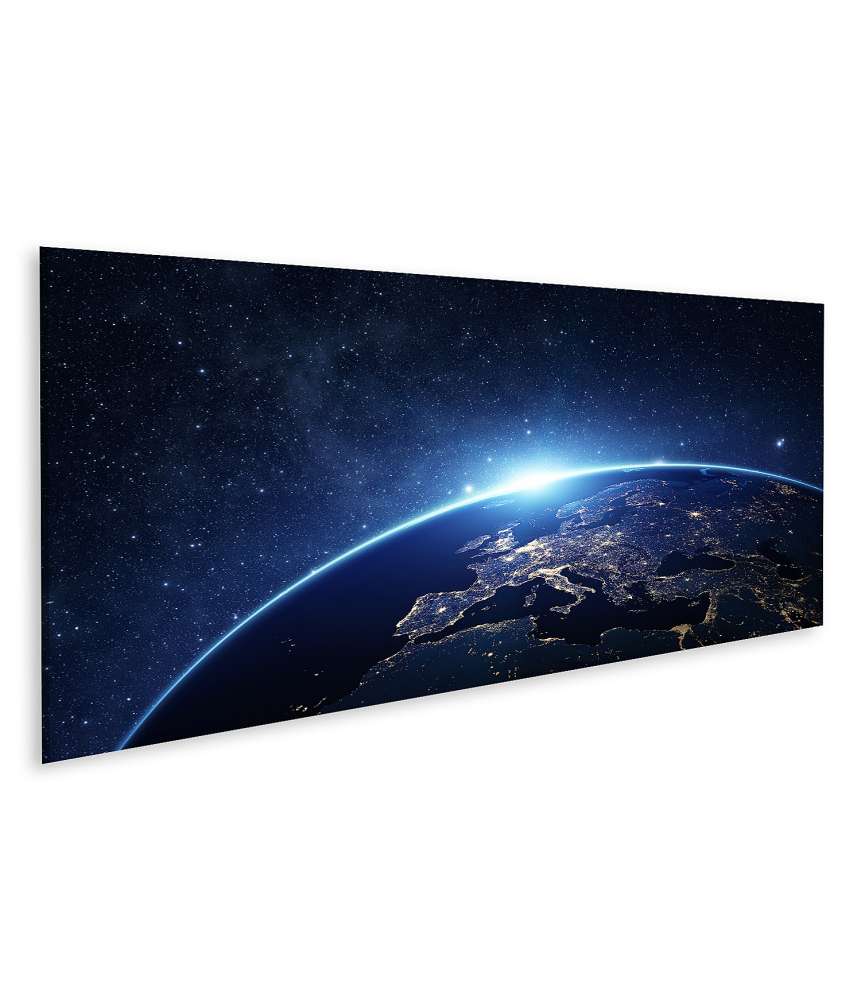 Islandburner Bild auf Leinwand Nächtliche Ansicht der Erde vom Weltraum aus auf dem Wandbild