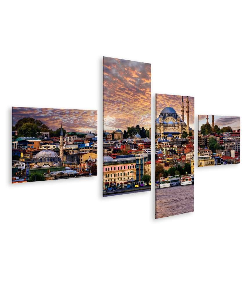 Islandburner Bild auf Leinwand Blick auf das Goldene Horn und die Altstadt von Istanbul, Türkei Letzte 3 Tage