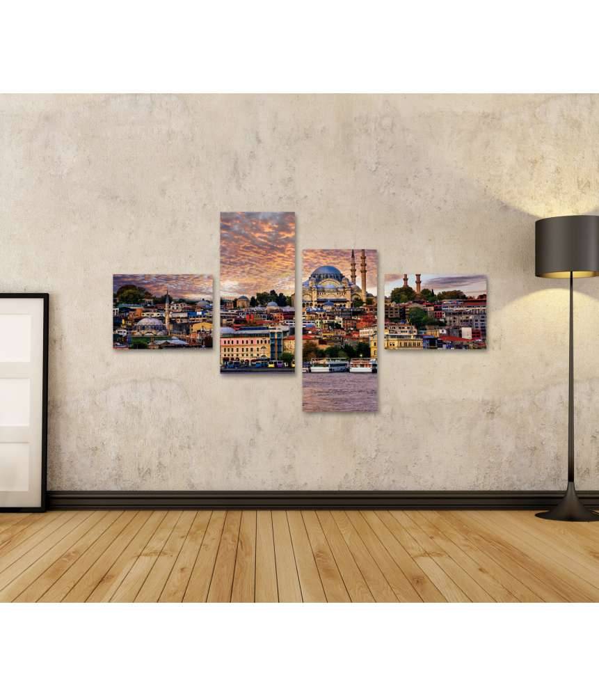 Islandburner Bild auf Leinwand Blick auf das Goldene Horn und die Altstadt von Istanbul, Türkei Letzte 3 Tage