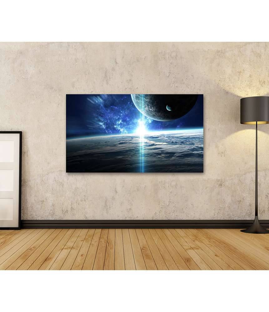 Islandburner Bild auf Leinwand Weltraumbild mit Universum, Planeten, Sternen und Galaxien Discount Store für neue Produkte