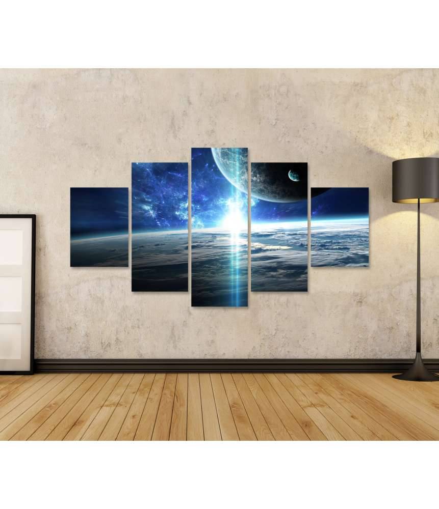 Islandburner Bild auf Leinwand Weltraumbild mit Universum, Planeten, Sternen und Galaxien Großer Ausverkauf