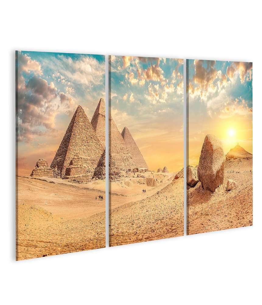 Islandburner Bild auf Leinwand Majestätische Pyramiden erheben sich in der Wüste von Gizeh Letzte 2 Tage
