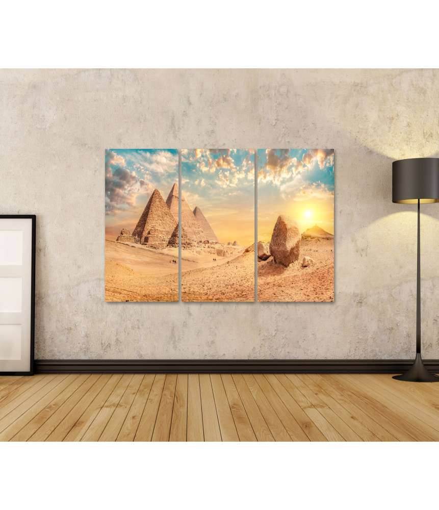 Islandburner Bild auf Leinwand Majestätische Pyramiden erheben sich in der Wüste von Gizeh Letzte 2 Tage