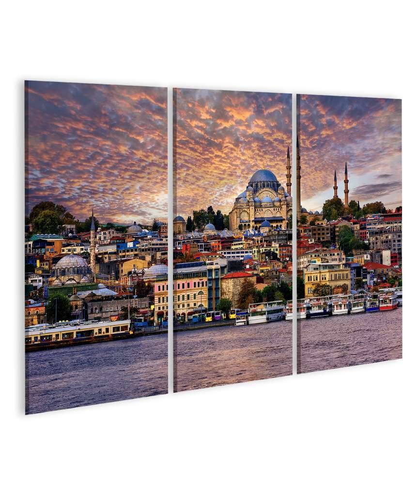 Islandburner Bild auf Leinwand Blick auf das Goldene Horn und die Altstadt von Istanbul, Türkei Bis zu 55% Rabatt