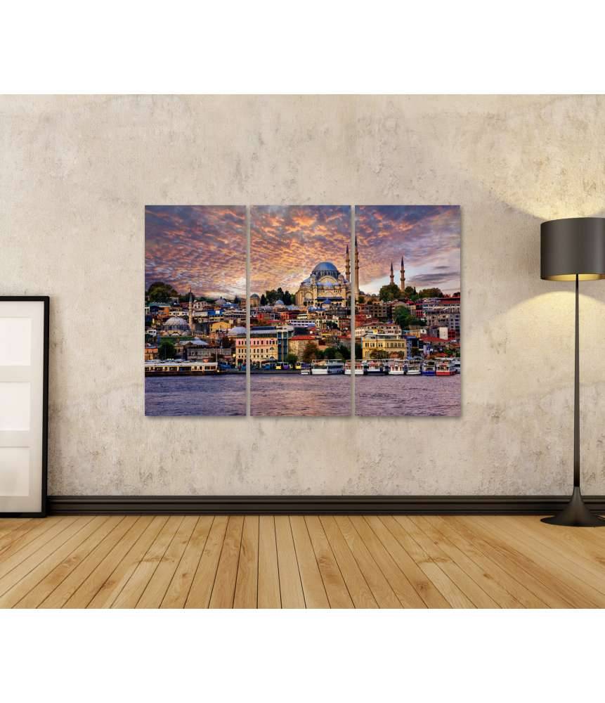 Islandburner Bild auf Leinwand Blick auf das Goldene Horn und die Altstadt von Istanbul, Türkei Bis zu 55% Rabatt