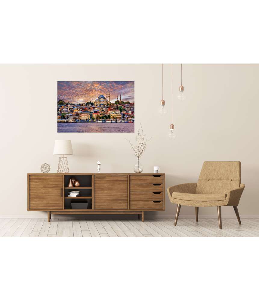 Islandburner XXL Premium Poster Blick auf das Goldene Horn und die Altstadt von Istanbul, Türkei Schlussverkauf