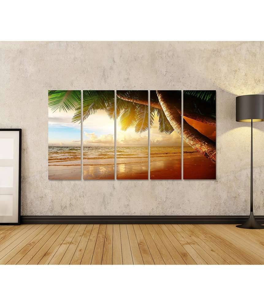 Islandburner Bild auf Leinwand Karibischer Sonnenaufgang am Strand Rabatt