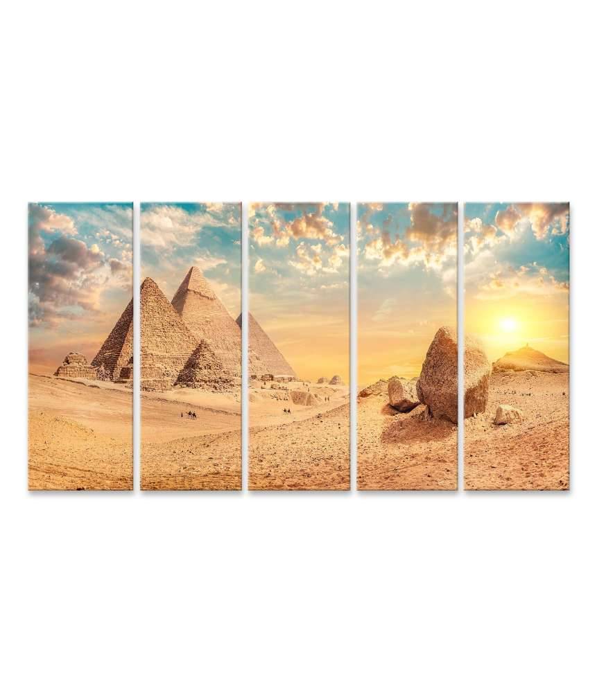 Islandburner Bild auf Leinwand Majestätische Pyramiden erheben sich in der Wüste von Gizeh Begrenztes Angebot