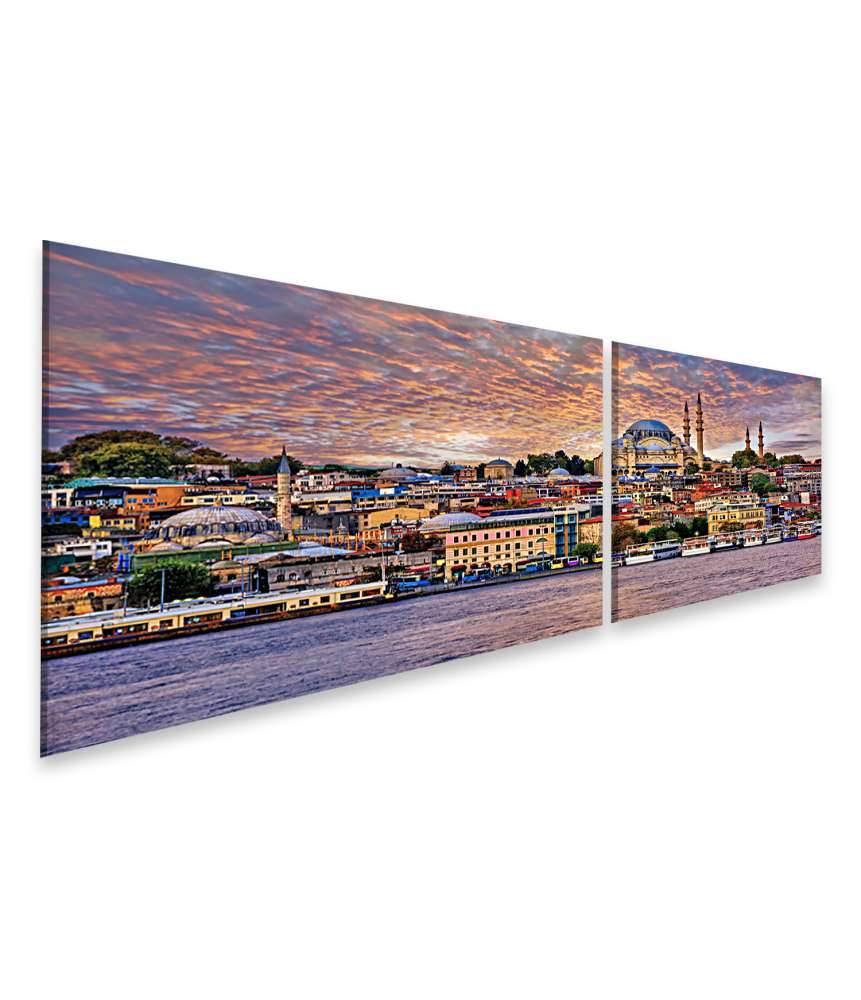 Islandburner Bild auf Leinwand Blick auf das Goldene Horn und die Altstadt von Istanbul, Türkei Neuheiten