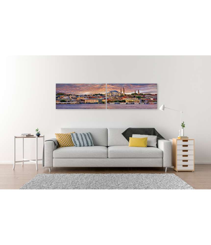 Islandburner Bild auf Leinwand Blick auf das Goldene Horn und die Altstadt von Istanbul, Türkei Neuheiten