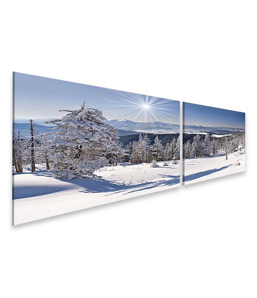 Islandburner Bild auf Leinwand Malerische Winterlandschaft in majestätischen Bergen Saisonale Angebote