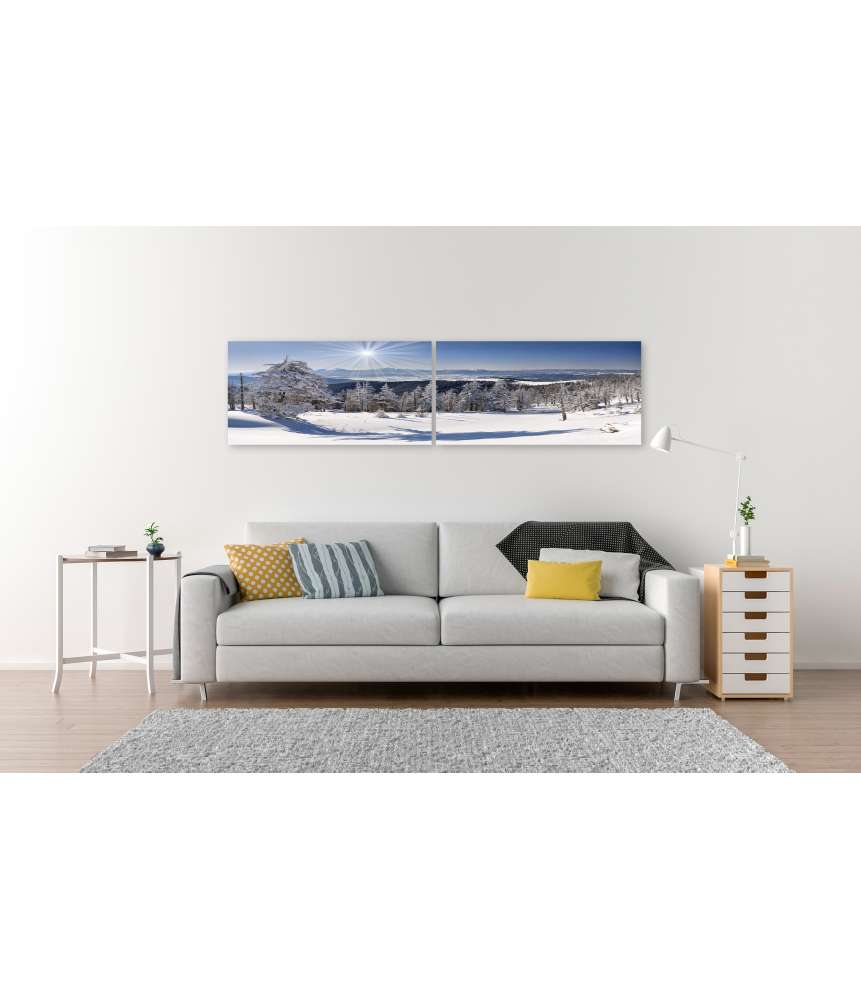 Islandburner Bild auf Leinwand Malerische Winterlandschaft in majestätischen Bergen Saisonale Angebote