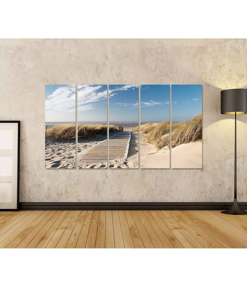 Islandburner Bild auf Leinwand Weg durch Dünen auf Langeoog zum Nordsee-Strand - Wandbild Zeitbegrenzte Promotion